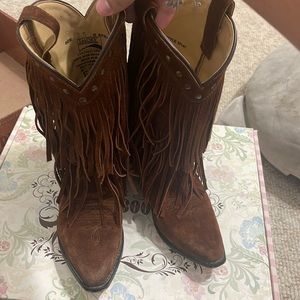 Girls fringe cowboy boots